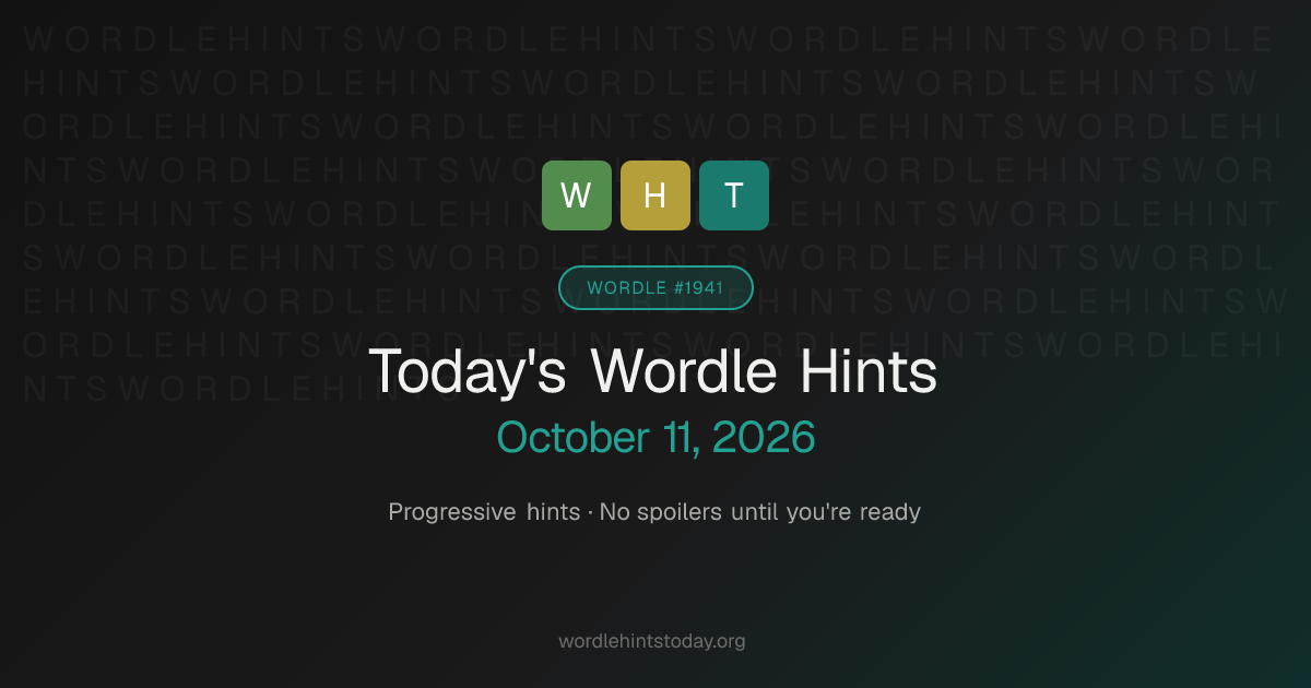 Today's Wordle Hints and Answer - 6 Progressive clues